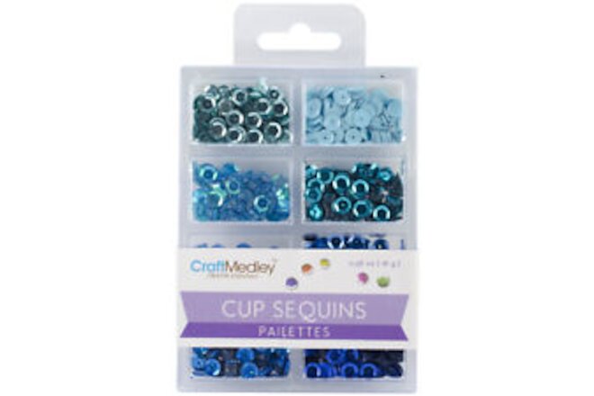 Craft MedleyTM Creative Essentials Cup Sequins 7mm 0.56oz-Rhythm 'n Blues GC45