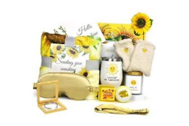 Sending Sunshine Gift, 12pcs Sunflower Gifts for Women, Get Well Soon Gifts