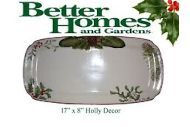 NEW!  Better Homes & Gardens Heritage Holly 17" Serving Platter