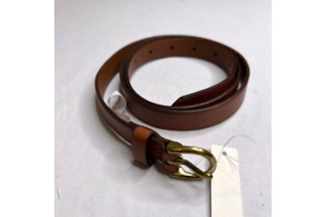 Madewell Womens $40 Skinny Leather Belt in Pecan AL546