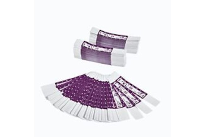 Self-Sealing Currency Bands, Purple, 50, Pack of 1000 (729200050)