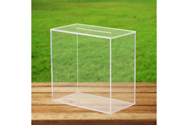 Clear Acrylic Wedding Card Box Large DIY Card Boxes with 4 "Card" Text Stickers