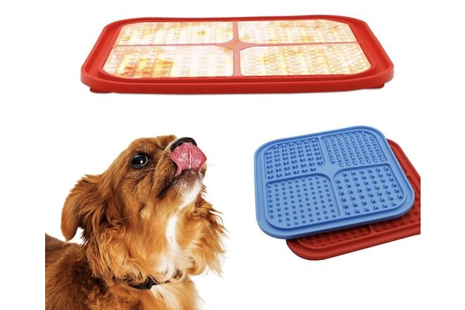 2 Slow Feed Lick Mats for Dogs and Cats to reduce stress, anxiety, and health