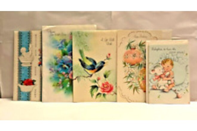 Lot of 8 NewUnused Vintage Greeting Cards Variety of Messages 7 Excellent