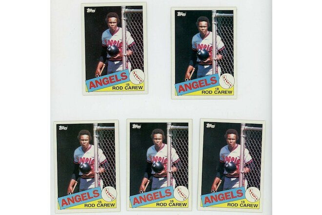 Topps 1985 Rod 300 Carew Angels California Baseball Card Hof Cards Lot  5 Ex-Mt