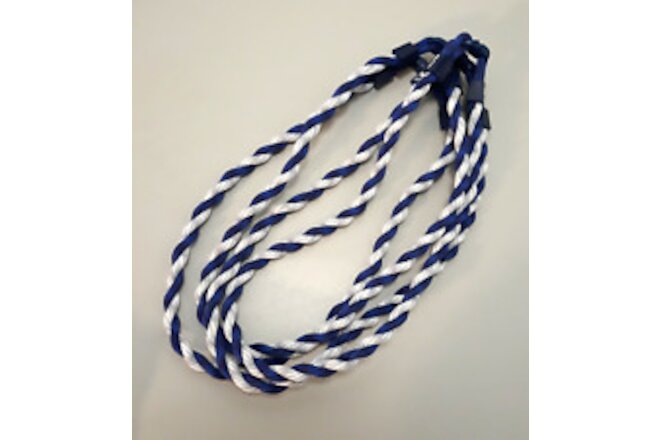 4 PHITEN MLB Corded Twisted Necklace Navy Blue White Gray 22" New without Box