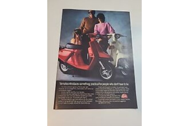 Riva Yamaha Motorcycle Print Ad 1983 8x11 Vintage Great To Frame