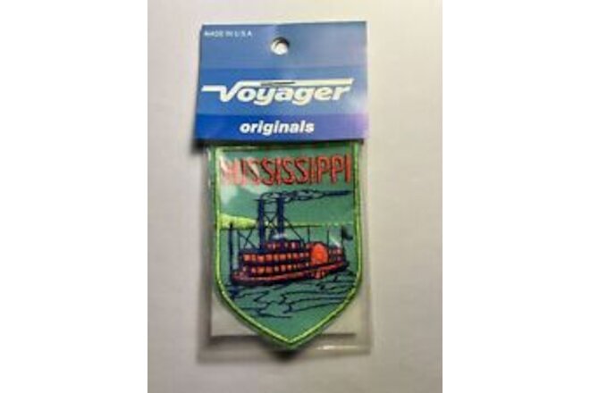 Vintage Voyager Originals Mississippi River and Steam Boat Iron On Patch NIP