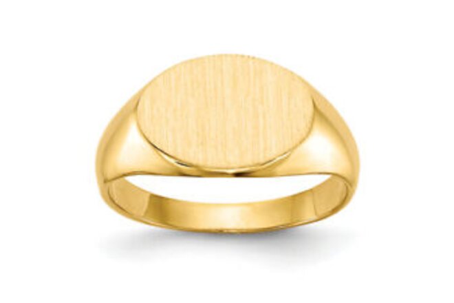 14K Yellow Gold 11.0x7.5mm Signet Ring