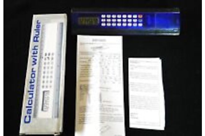 Calculator - 12" Calculator With Ruler - Sunscope - Math Blue