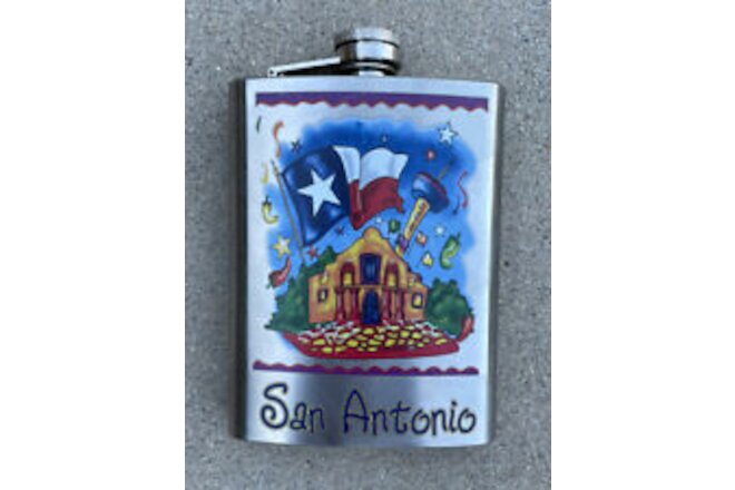 New Stainless Steel San Antonio Texas The Alamo 8 oz. Flask