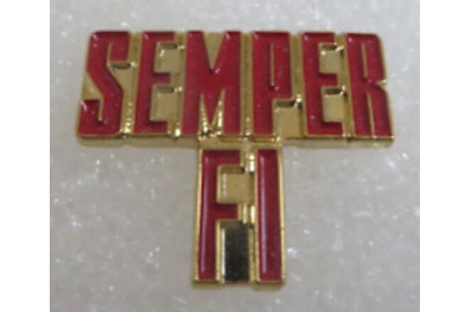 Vintage SEMPER FI Pin Lapel Hat Logo Tie Tac Tack Pinback US MARINE CORPS