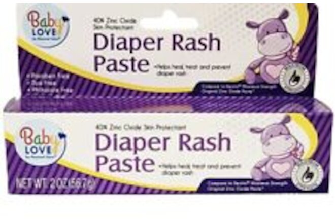 Baby Love 2oz Diaper Rash Ointment Max Strength W 40% Zinc Oxide-NEW-SHIP N 24HR