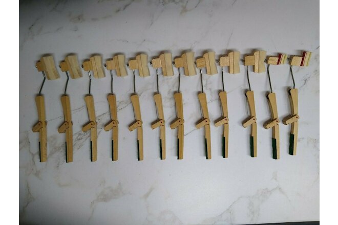 Set of 12 Vintage Piano Dampers Action Pieces for Parts or Crafts