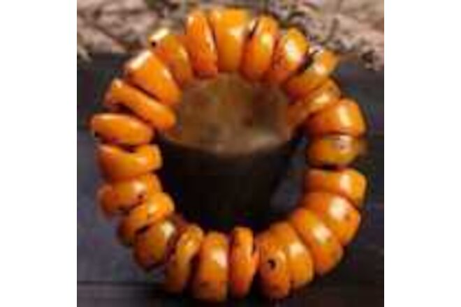 Raw Natural Baltic Amber Bracelet Dark Matter Thanksgiving Day Gift Elegant