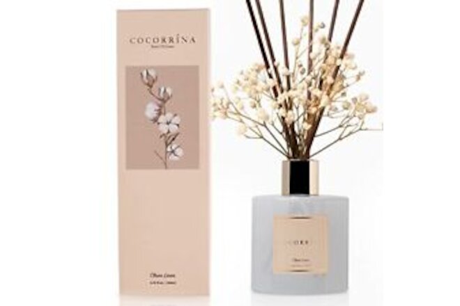 COCORRÍNA Reed Diffuser Set, 6.7 oz Scented Flower/6.7 Ounce/1pack Clean Linen