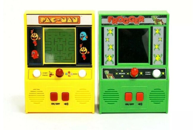 Mini Pac-Man & Frogger Handheld Arcade Game LOT Namco Bandai Classic NICE