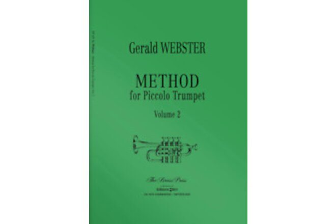GERALD WEBSTER METHOD FOR PICCOLO TRUMPET VOLUME 2 MUSIC BOOK EDITIONS BIM NEW