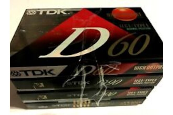 Lot of Four TDK 60, 90, 100 Audio Cassette Tapes Lot of 4 SEALED