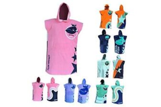 Kids' Bath Towels – Hooded Towel for Kids 4'-5'6" Pink