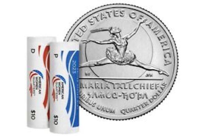 2023 MARIA TALLCHIEF Quarters - US Mint Two Roll Set P - D (23WRJ)