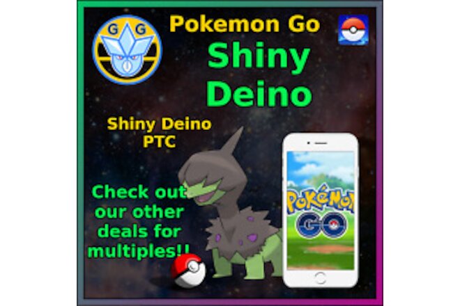 Shiny Deino - Pokémon GO - Pokemon Mini P T C - 50-100k!