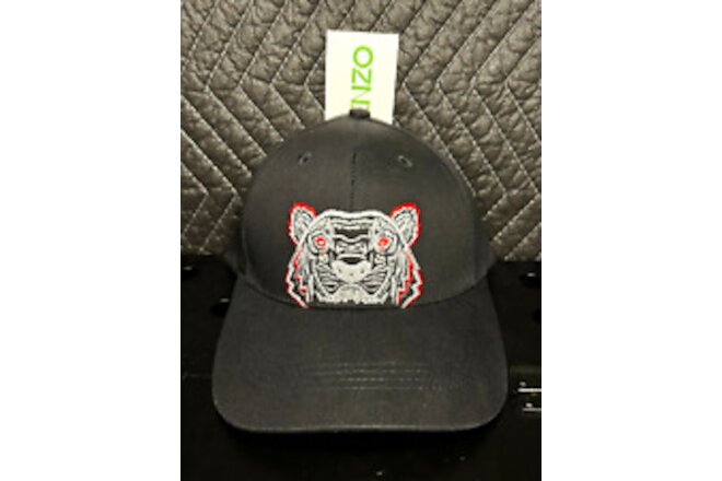 Kenzo Canvas Kampus Tiger Cap Black/Red/White Adjustable Back - NEW WITH TAGS