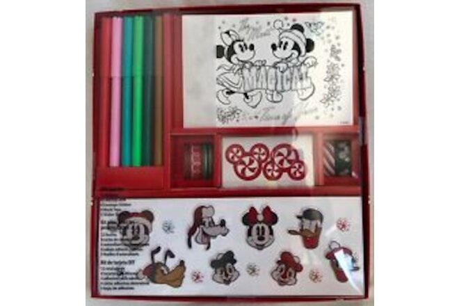 Disney Christmas Cards DIY Kit Markers Stickers Mickey Mouse Minnie Donald
