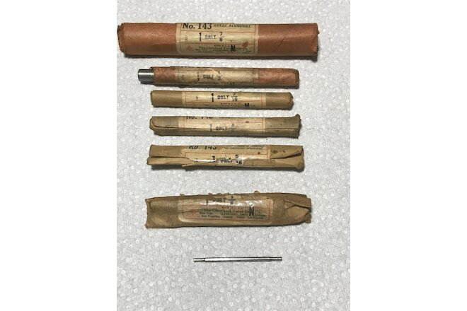 7 vtge. Lathe Mandrels #143 Cleveland Twist Drill Co. various sizes