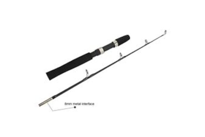 Telescopic Fishing Rod, 80cm Durable Portable 4 Section Black