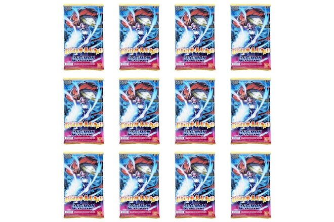 Digimon Digital Hazard Card Game - Lot of 12 Sealed Booster Packs
