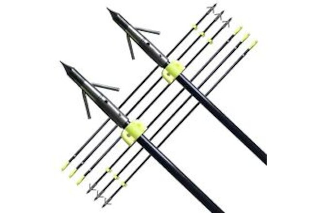 AMEYXGS 6/12pcs Archery Fiberglass Bowfishing Arrow Bow Fishing Arrows with B...