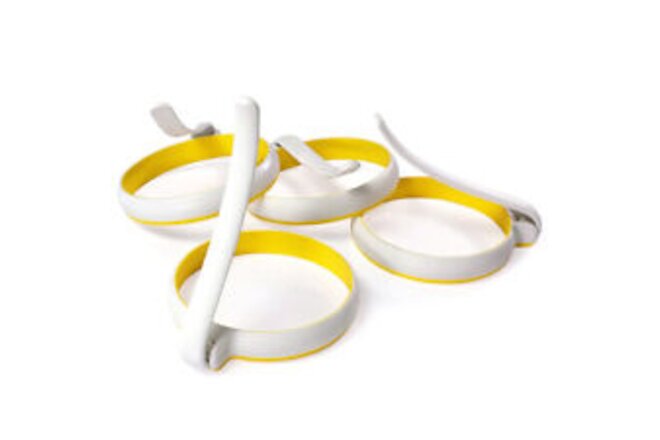 4Pcs Fried Egg Ring Silicone Heat Resistant Egg Cooking Ring Round. .a