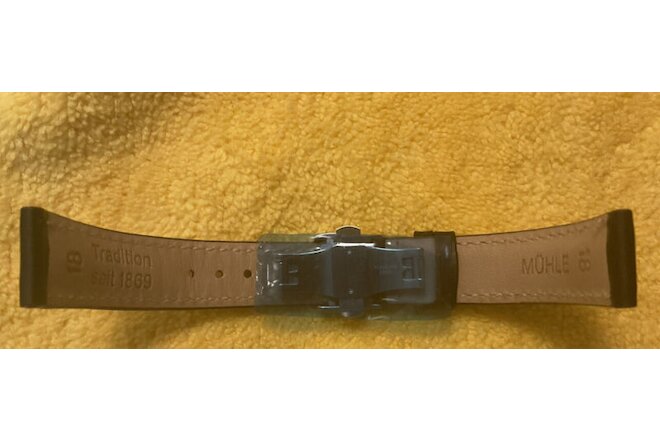 Muhle glashutte 29er/ Teutonia 18mm Leather Watchband and Clasp.