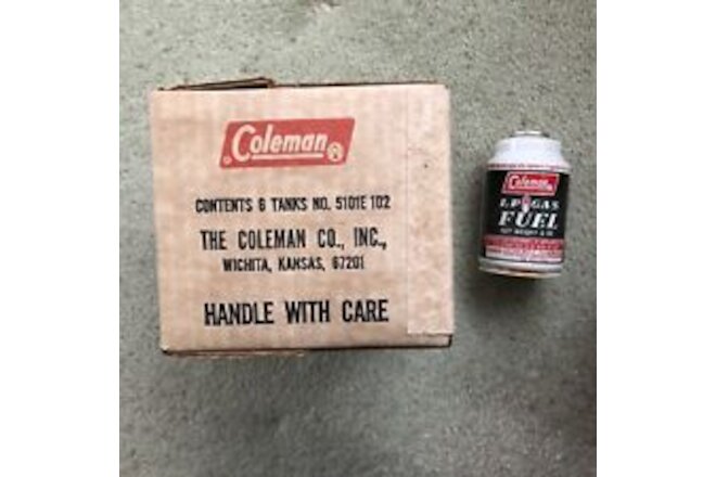 Coleman LP Gas Fuel box of 6 -6oz cans Unused Sealed