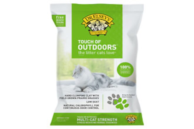 Precious Cat Touch of Outdoors Clumping Clay Cat Litter, 40lb Bag