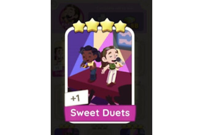Monopoly Go Sticker - Sweet Duets ⭐️⭐️⭐️⭐️ (4 Star) / 1800+ feedback! 🇺🇸