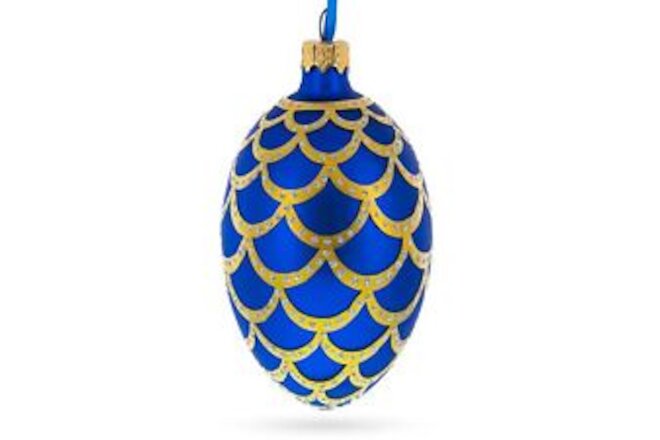 1900 Pine Cone Royal Egg Glass Ornament 4 Inches