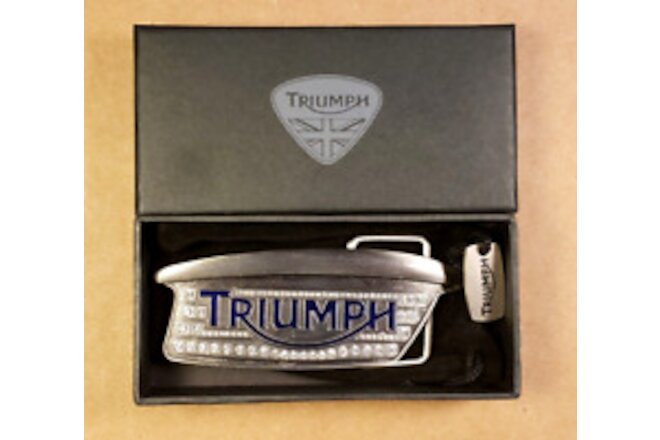 Triumph motorcycle ladies jeweled tank badge belt buckle