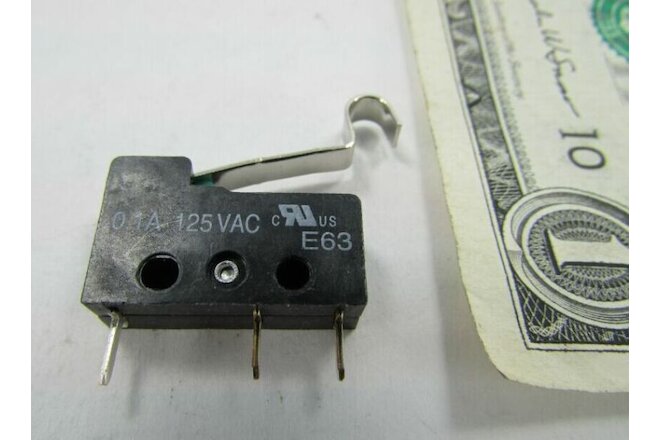 Lot 5 Cherry E63-04RP Miniature MicroSwitches, Normally Open & N Closed .1A 125V