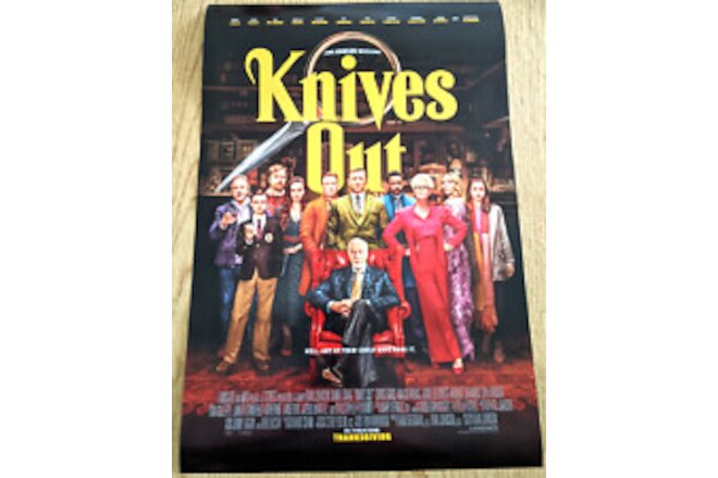 2019 KNIVES OUT Original Promo Movie Poster - 13.5"x20" Chris Evans Daniel Craig