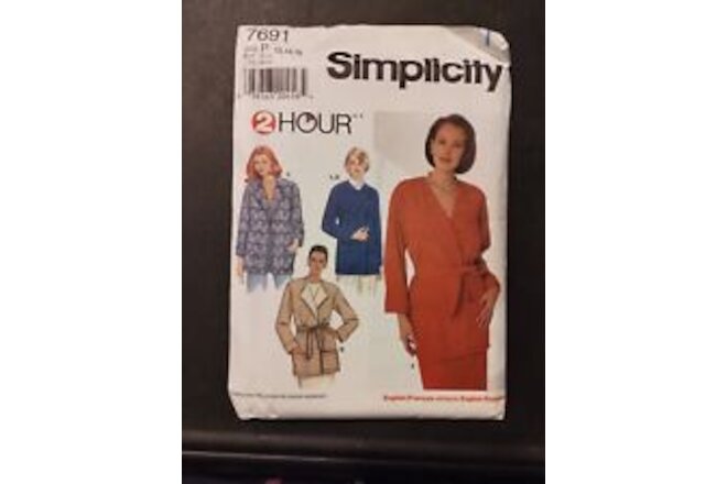 Simplicity Sewing Pattern 7691  Size 12-14-16  🪡UC FF  🧵Loose-Fitting Jacket