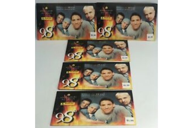 (5)x 98 Degrees Music 1999 Panini 4"x6" Photocards Sealed Unopened Pack Lot