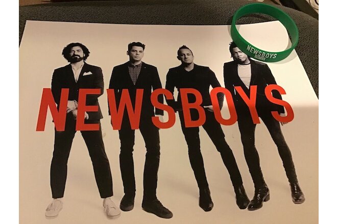 NEWSBOYS Signed  AUTOGRAPHED Photo + Bracelet  Christian Rock Band Music
