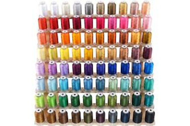 80 Spools Polyester Embroidery Machine Thread Kit 500M (550Y) Each Spool - Co...