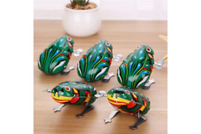 Wind Up Toys Vivid Jump Wildly Classic Jumping Frog Wind Up Clockwork Toys Green