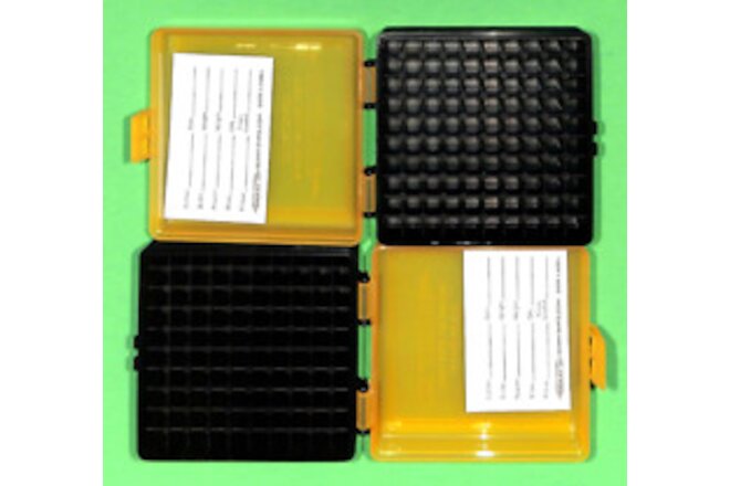 .25 ACP YELLOW-BLACK (2) X 22 lr Ammo Box / Case / Storage 100 Rounds