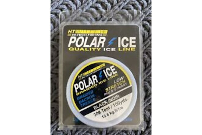 New 100yds Premium Polar Black Braided Nylon Tip-up Ice Fishing Line