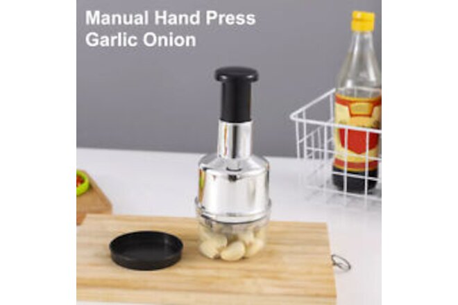 Pressed Garlic Chopper Manual Hand Onion Chopper StainlessSteel Handheld asga .a