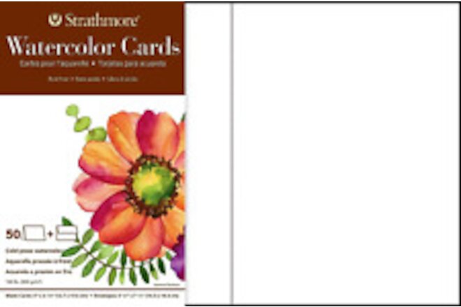 105-210-1 Watercolor Cards, Cold Press, 5" X 5X6.875, White